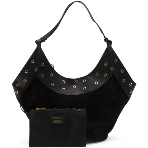 Viola Castellani Handbags - VIOLA CASTELLANI Made In Italy Tulip Suede Tote Studs Trim